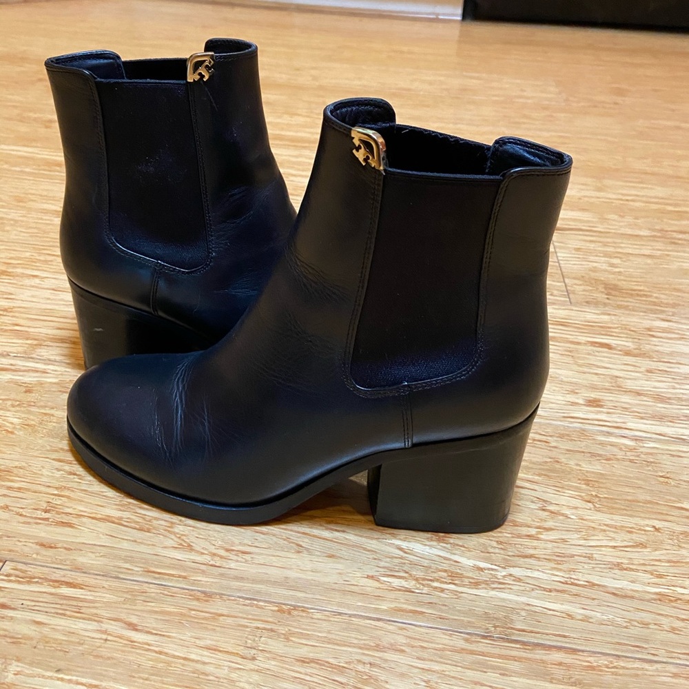 Tory Burch Chunky Heel Slip on Bootie